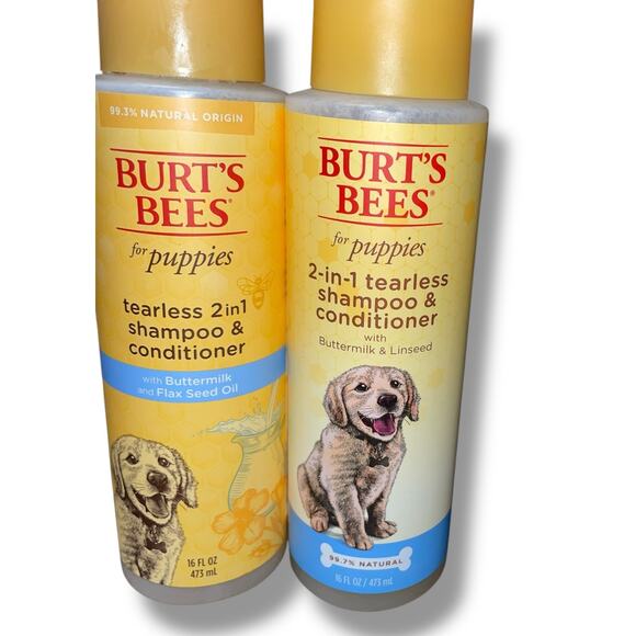 Burts Bees Puppies Natural Tearless 2 in 1 Shampoo Conditioner 16 oz Lot 2 - Picture 11 of 12
